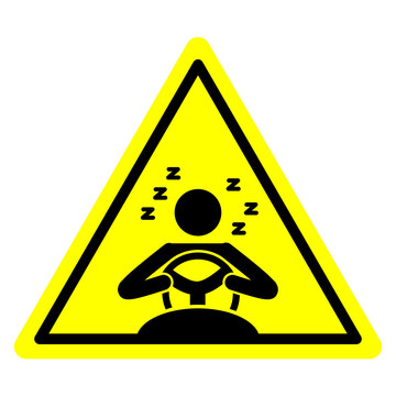 Driver's microsleep warning sign / icon