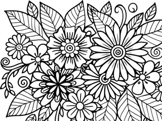 Intricate flower coloring 