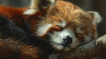 red panda sleeping