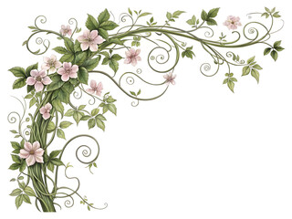 Abstract floral background with flowers and decorative design elements