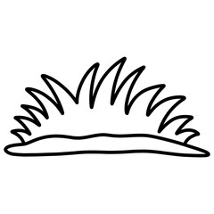 Grass cartoon illustration outline 