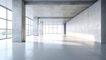 Empty modern concrete office space (1)