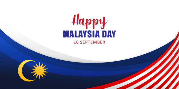 happy malaysia day 16 september banner background 