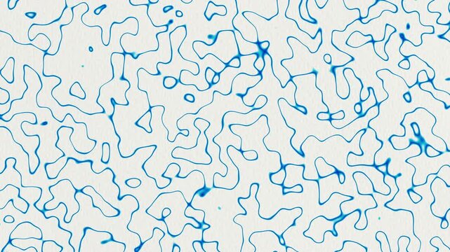 Loop animated abstract blue contour lines pattern on white background &ndash; topographic map style texture