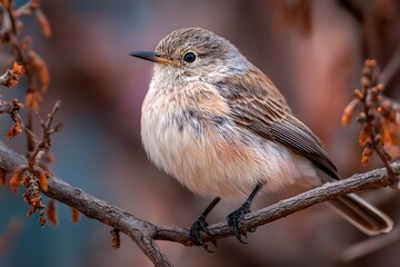 Fototapeta premium A solitary bird radiates serene wonder through crisp feathers and warm natural light.