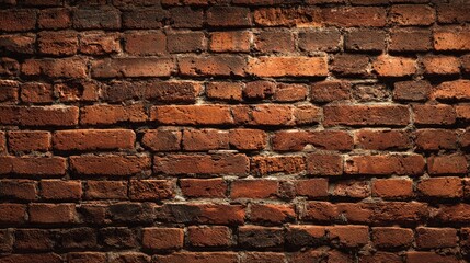 Obraz premium Aged brick wall, warm reddish-brown tones