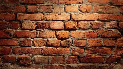 Obraz premium Aged brick wall, warm light