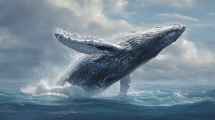 Fototapeta premium whale breaching