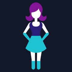vector illustration of a girl