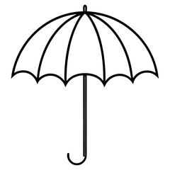 black umbrella vector illustration