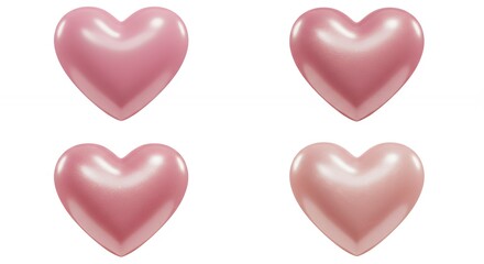 Obraz premium Pink heart shapes design