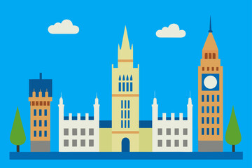 Obraz premium big ben and houses