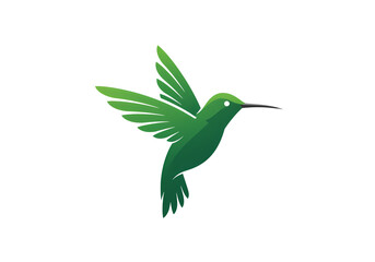 Obraz premium Pixel Art Hummingbird Green Avian in Flight Digital Illustration on transparent background