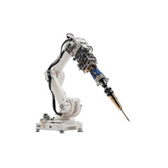 Advanced Robotic Arm with Internal Components Visible, Precision Engineering Technology