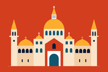 Fototapeta premium vector illustration of castle