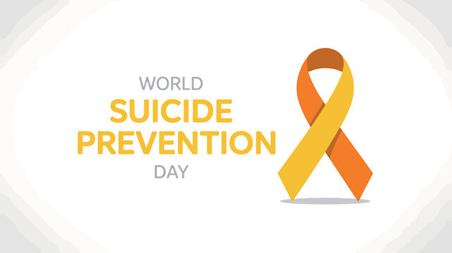 World Suicide Prevention Day Awareness Ribbon Support and Hope for Mental Health Crisis Prevention Campaign