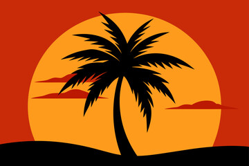 silhouette of palm trees