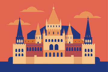 Fototapeta premium castle in the night vector
