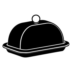 restaurant cloche on white background vector illustration