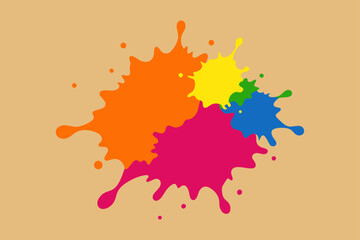 vector illustration of colorful paint splashes