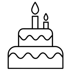 Fototapeta premium vector birthday cake