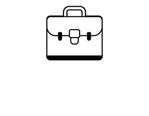 suitcase icon vector illustration ofice bag icon