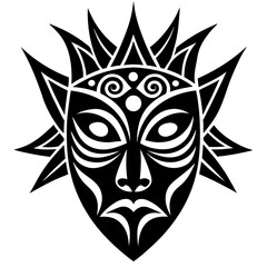 black and white mask