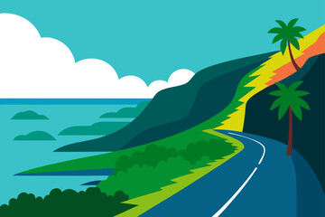 landscape with palms