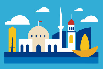 Fototapeta premium vector illustration of mosque