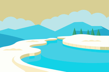 landscape with sea and mountains