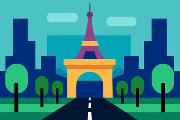 paris skyline in the night