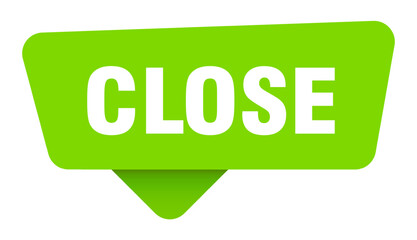close green sign isolated on transpatent background. close sticker