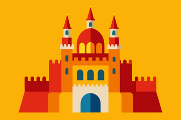 Fototapeta premium vector illustration of castle