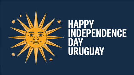 Happy Independence Day Uruguay Sun Symbol National Celebration