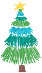 christmas tree drawing cartoon cute