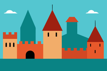 Fototapeta premium castle in the city