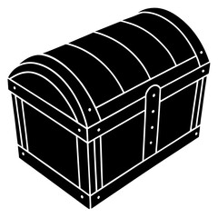 treasure chest isolated on white