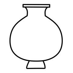 pottery bowl vector icon