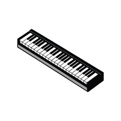 Piano keys vector illustration