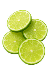 Fototapeta premium Slices of lime high quality realistic image.