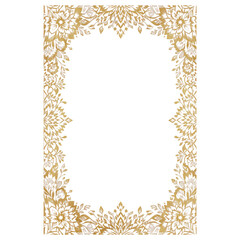 Realistic golden rectangle frame