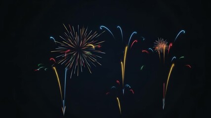 Vibrant pyrotechnic display celebrating a special occasion