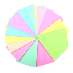 Colorful paper fan on white