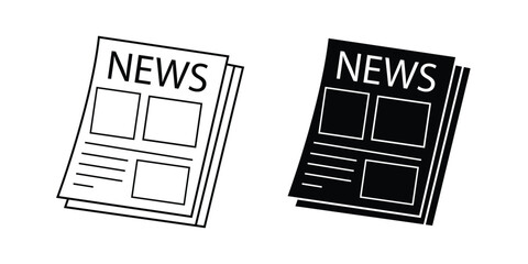 Newspaper icon vector. press symbol. 