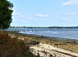 Ile-d'Arz, August 2025: Hiking around Ile-d'Arz in the Gulf of Morbihan in Brittany - View of the sea