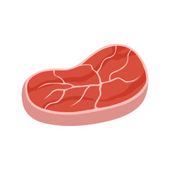 Raw meat vector. Beef illustration