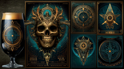 Set of vector beer logos, labels and signs. Vector illustration