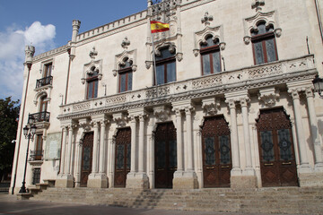 Naklejka premium old hall (capitania palace) in burgos in spain 