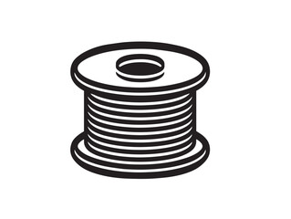 Creative Line Art Icon of 3D Printer Filament Design