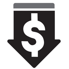 black price down icon